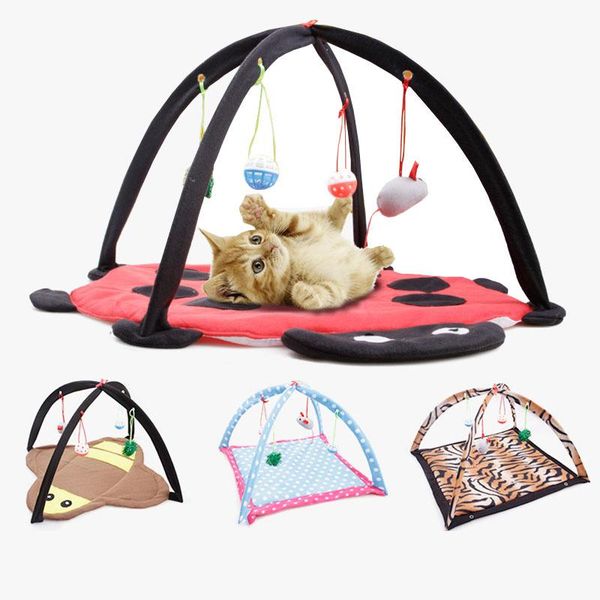 

cat toys pet hammock, breathable cartoon fun bell toy bed, tent supplies