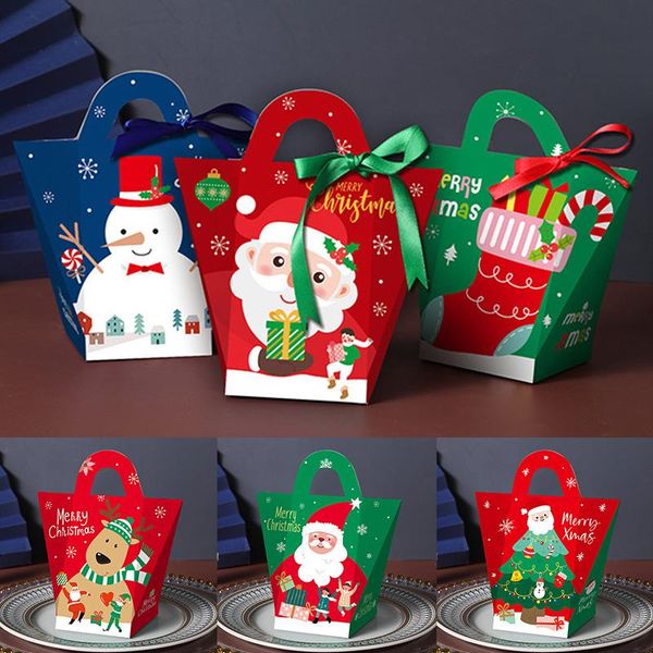 

gift wrap creative christmas candy box packaging cartoon printing hand-carrying