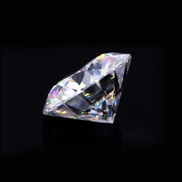 

0.2ct to 5ct real loose gemstones moissanite stones g color round shape diamond briliant cut lab grown gem for jewelry ring bulk, Black