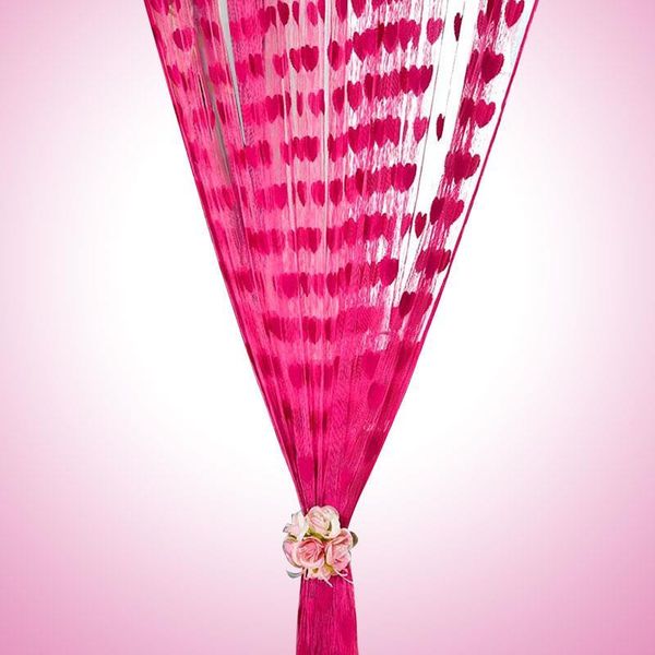 

blinds romantic peach heart-shaped door curtains home living room decorative