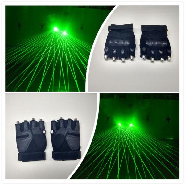 

party decoration green dj laser gloves with 4pcs 650nm 130mw disco laserman show for club/party