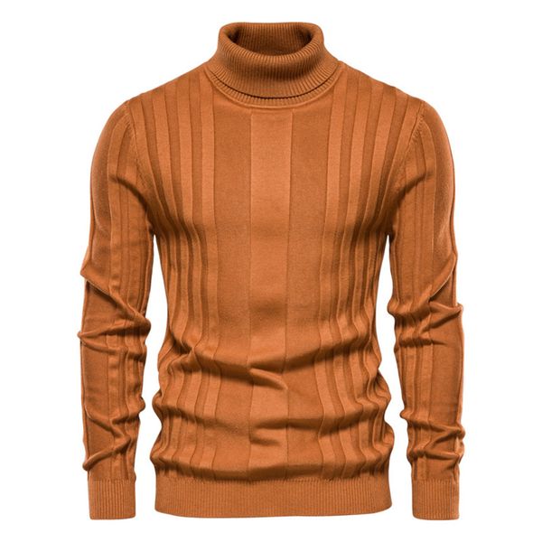 

men's high neck sweater, tight and warm, striped fabric, winter, White;black