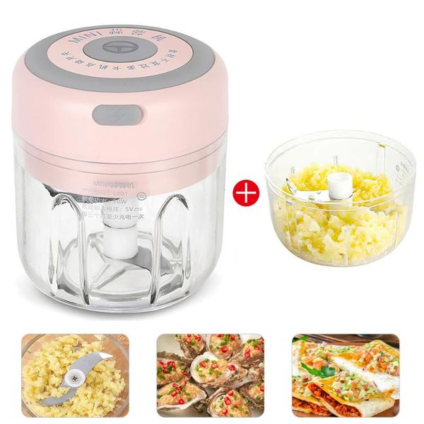 

blender 100/250ml electric garlic chopper mini ginger masher machine sturdy durable chili vegetable crusher blenders kitchen accessories