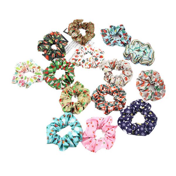 

christmas girls hair accessories tie hairbands bands headbands childrens fashion ring rope headdress accessory scrunchies b8499, Slivery;white