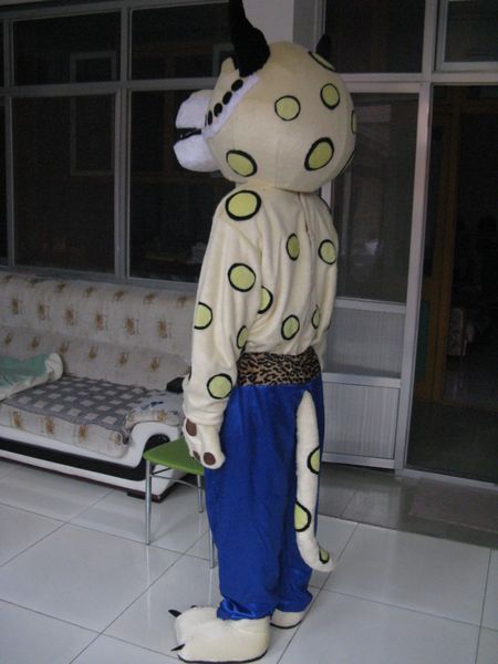 Real picture leopardo mascote traje fantasia vestido para halloween carnaval partido suporte personalização