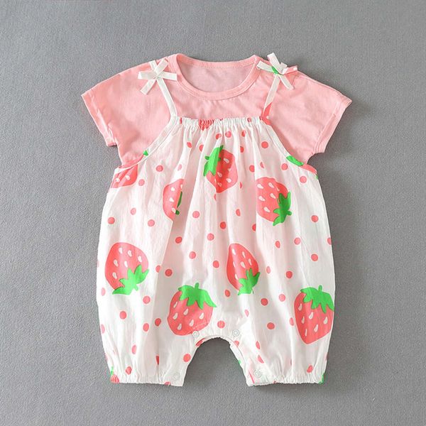 

baby summer suit thin cute baby clothes 3 baby bodysuit 6 months pack fart, White