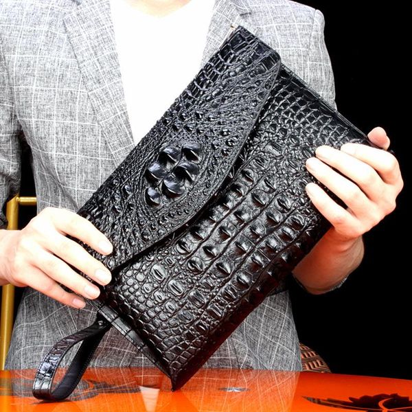 

wallets genuine leather men handbag men's high grade business flip large capacity bag hologram cute designer wristlet wallet holographi, Red;black