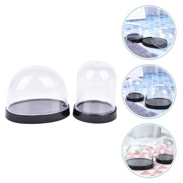 

2pcs dust cover transparent pottery crafts display dessert gift wrap