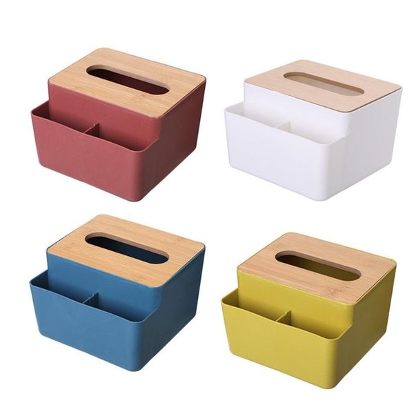 

tissue boxes & napkins wooden plastic box solid wood napkin holder case stylish bamboo covered towel simple fashion household carton