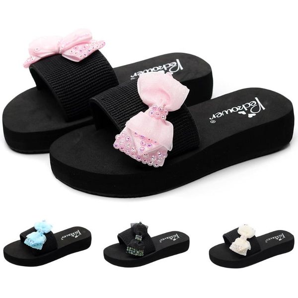 

slipper kids slippers baby floral butterfly bohemian style crystal sandals beach flip flops water shoes zapatillas, Black;grey
