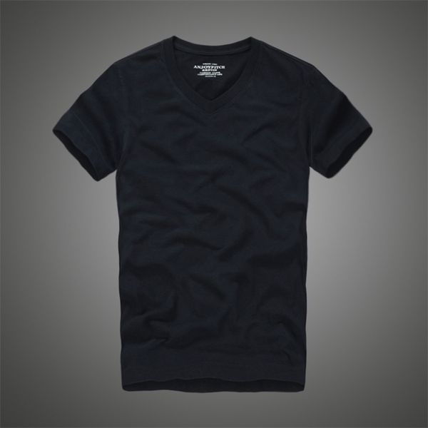 

t shirt 100% cotton solid v-neck short sleeve tshirt 210324, White;black