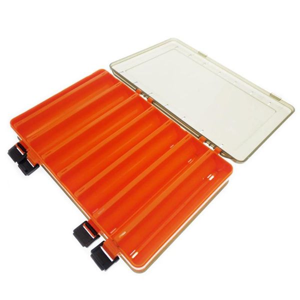 

double-sided fishing bait lure hooks box yellow/red storage case tool tackle organizer sorting for pesca accessories