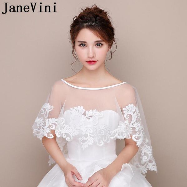 

wraps & jackets janevini 2021 white lace girls bolero bridal cape wrap mariage coprispalle donna estivo women shrug for wedding dress summer