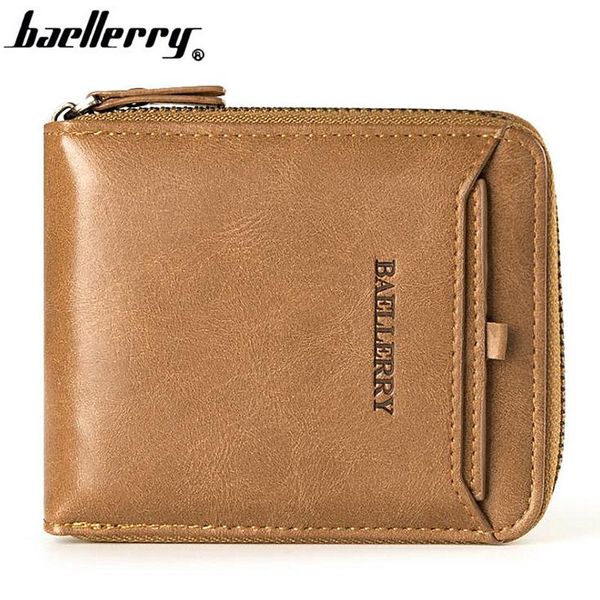 

wallets baellerry fashion short wallet men brand design leather male clutch casual purse card holder coin pocket for cartera hombre, Red;black