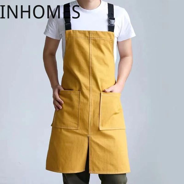 

aprons delantal cocina apron coffee milk tea shop hair stylist bar chef restaurant waiter japanese denim overalls custom logo uniform