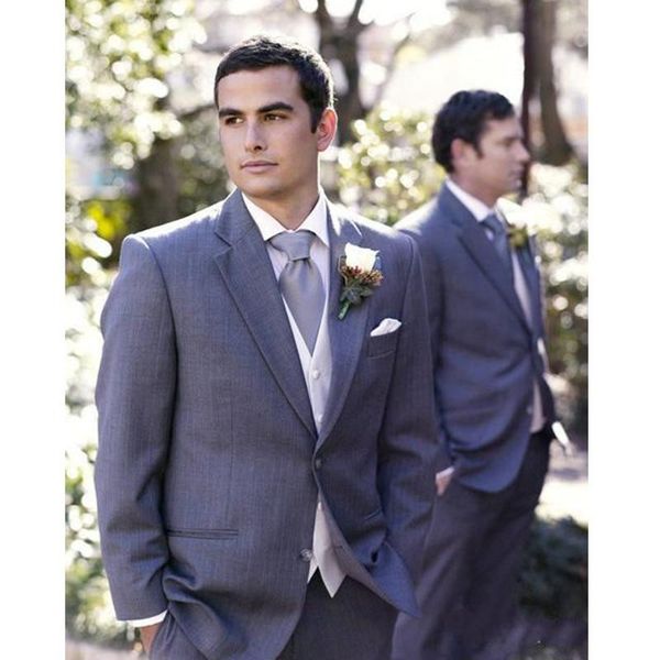 

men's suits & blazers silver grooms tuxedos peaked lapel wedding three piece for prom two button groomsmen suit( jacket+pants+vest), White;black