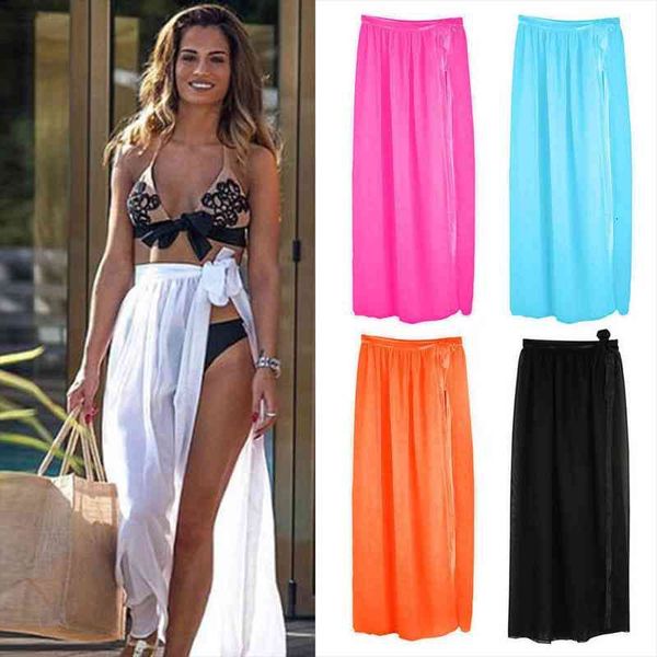 

summer women swim wear bikini cover mesh sheer beach mini wrap skirt sarong pareo bathing suit cover ups, White;black