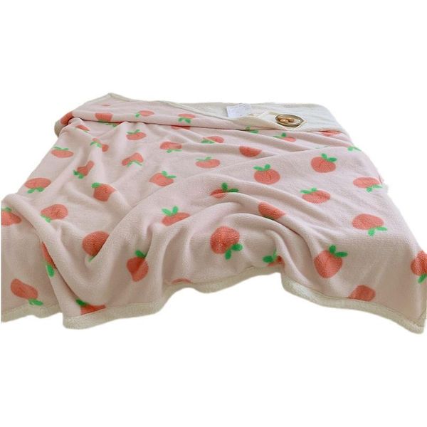 

blankets double thick lamb wool blanket peach autumn/winter warm