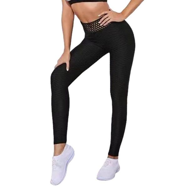 

yoga outfit workout bulifting leggings mesh high waist pants hip-lifting tight-fitting seamless sports breathable