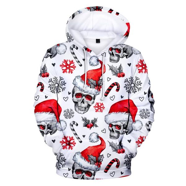 

men's hoodies & sweatshirts 3d print novelty merry christmas women men long sleeve trendy clothes kids santa hoody, Black