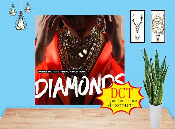 

diamonds agnez mo feat. french montana album poster music cover silk art print