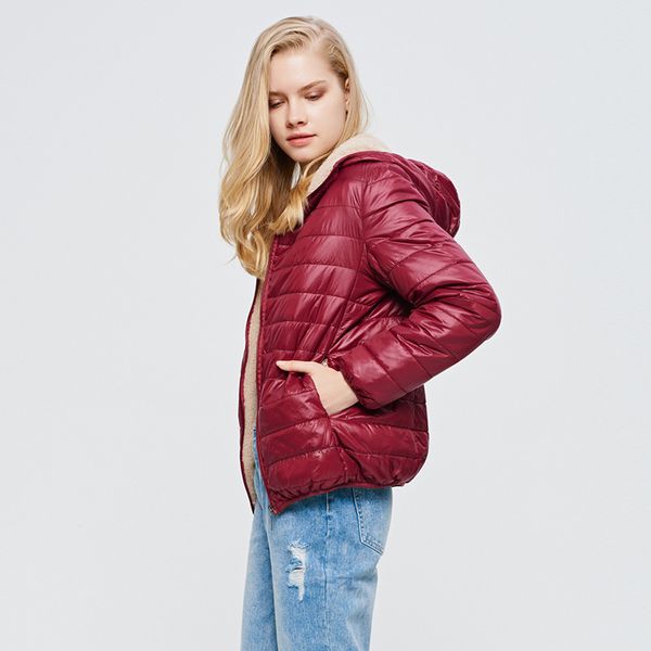 

johnature autumn 5 color women basic jackets coat female zipper fleece women cloths loose parkas plus size quality parkas 210521, Black