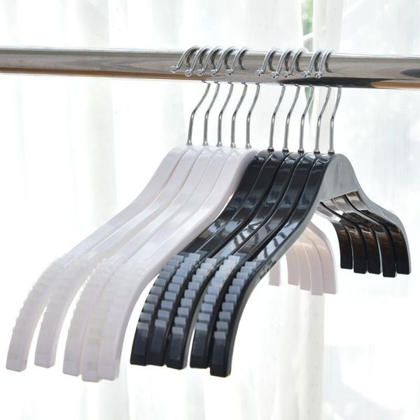 

hangers & racks 10 pcs/lot plastic clothes anti-skid shoulder seamless coat hanger for pants with hooks