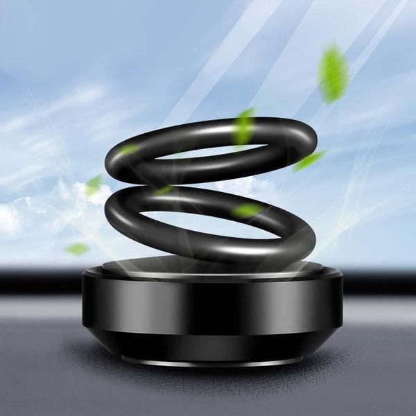 

car air freshener 2021 arrival double loop rotary suspension dashboard perfume seat auto alloy diffuser