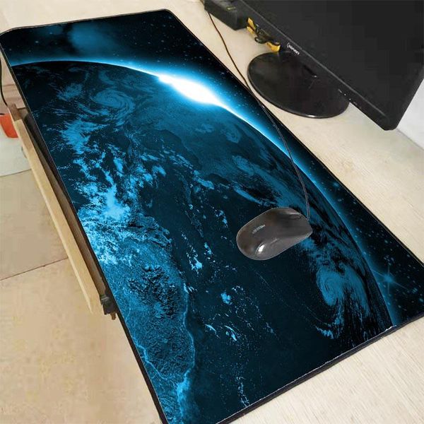 

mouse pads & wrist rests mrg moon blue space large lock edge mousepads computer lapanime mat keyboards rubber gaming mousepad desk 2021