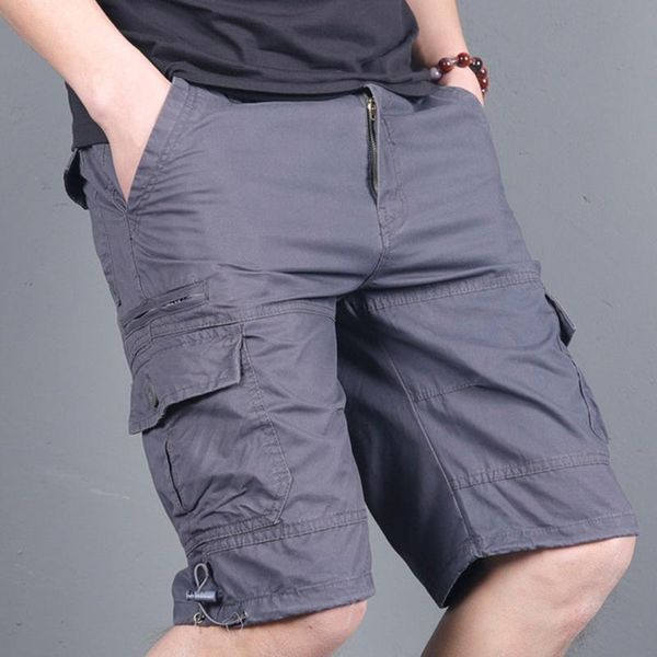 

men's shorts 2021 cargo military army camouflage tactical men cotton loose work casual short pants plus size 4xl, White;black