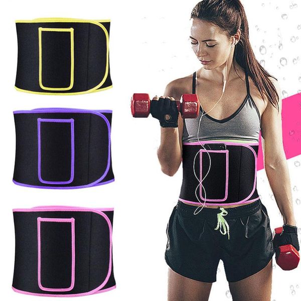 

women men adjustable waist back support trainer trimmer belt sweat utility sport gym fitness tummy slim belts, Black;gray