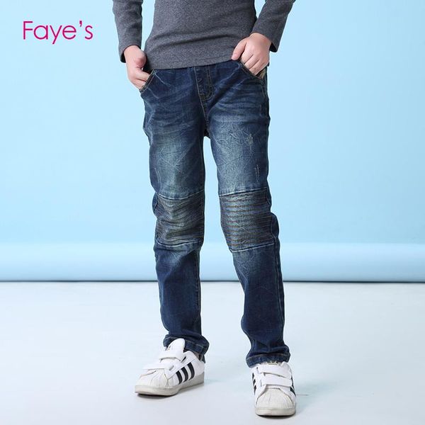 

jeans 4-12 years boy denim trousers pants children clothes kids clothing, Blue