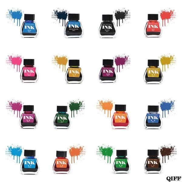 

fountain pens drop ship&wholesale bottled glass smooth writing pen ink refill school student stationery office supplies june 3