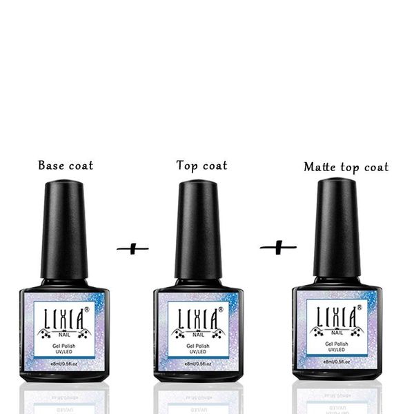 

nail gel function base coat lixia 8ml polish plastic bottle masoak off uv led lacquer color, Red;pink
