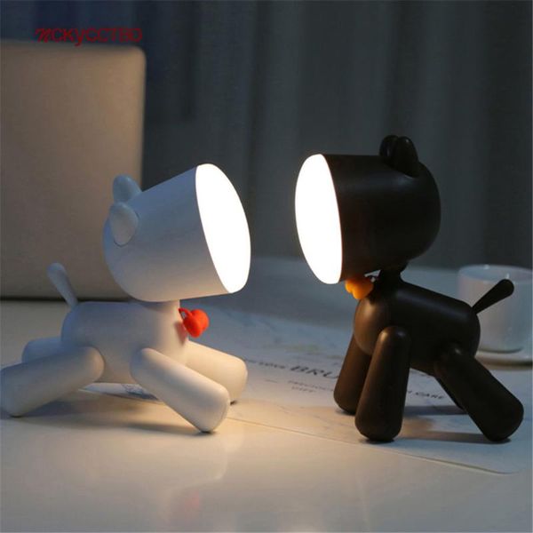 

table lamps nordic charging puppy kids lamp for children bedroom study baby sleeping night light led nightstand creative gift