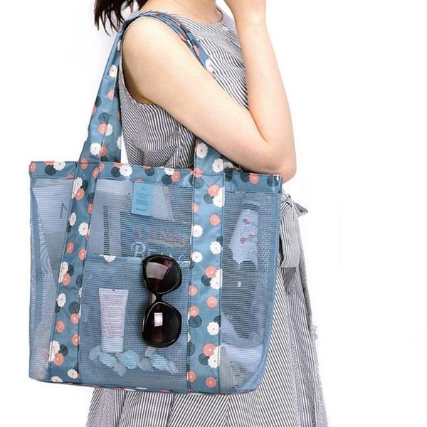 

outdoor children beach toy handbag mesh storage bag kids shoulder sundries clothing diaper bags