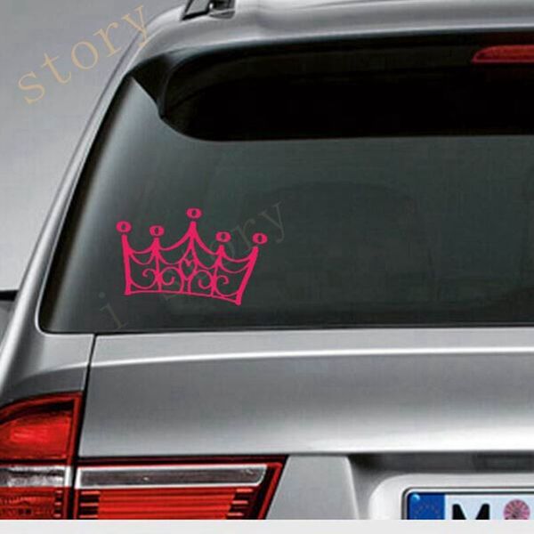 

princess crown car stickers , vinyl queen car decals for girl , princess accessories