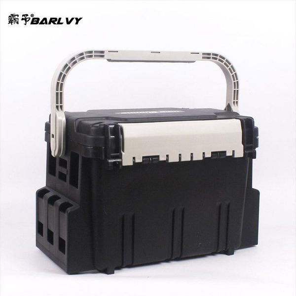 

45*30*30cm pp big fishing tackle box plastic handle carp tools accessories