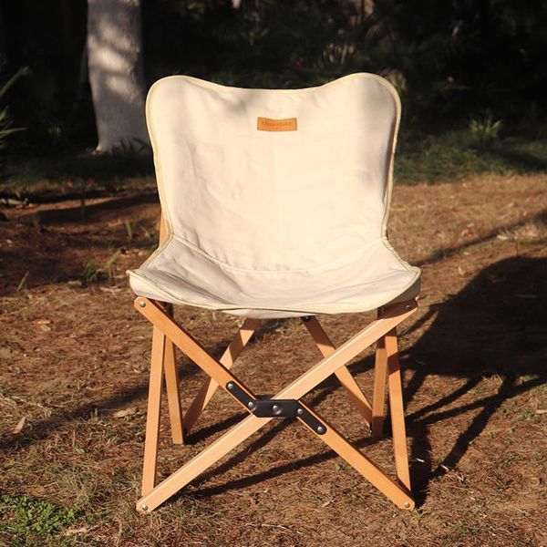

camp furniture outdoor fishing camping chair portable beech wooden indoor garden picnic bbq folding backrest stool foldable lazy seat