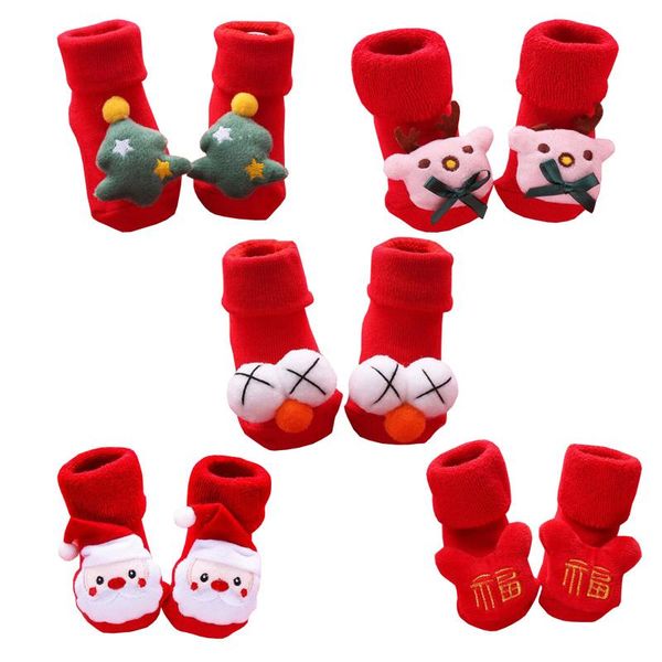 

socks born baby for christmas non-slip boys and girls, Pink;yellow
