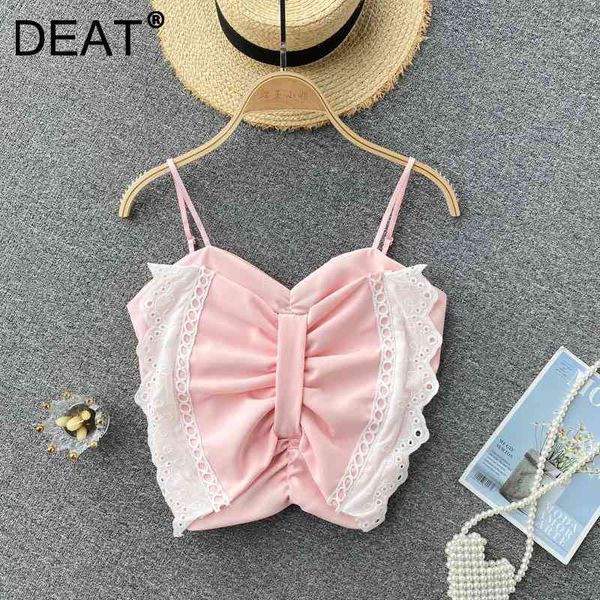 

deat women ruffles bow lace sling camis arrivals backless temperament fashion spring summer 11d1560 210709, White