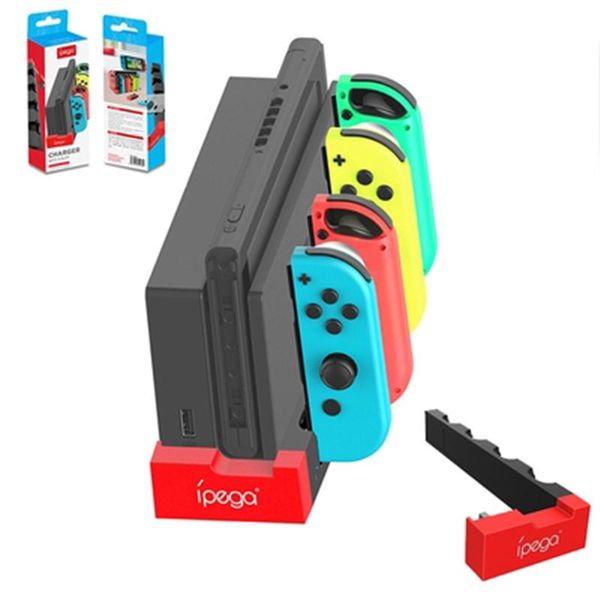 

ipega pg-9186 game controller charger charging dock stand station holder for switch control console with indicator controllers & joysticks