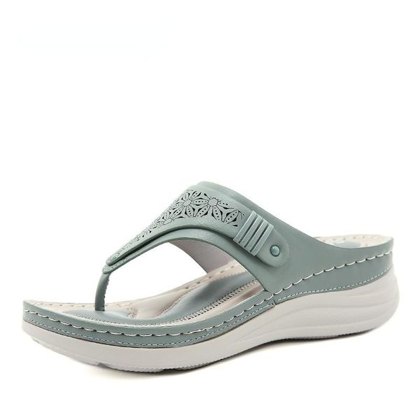 

slippers fashion wedge women shoes flip flop summer comfortable soft big size 41 42 woman slides sandals ladies female, Black