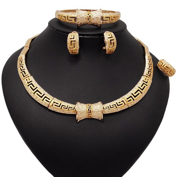 

yulaili wholesale price nigerian jewelry for women charm choker necklace copper alloy jewellery chokers, Golden;silver