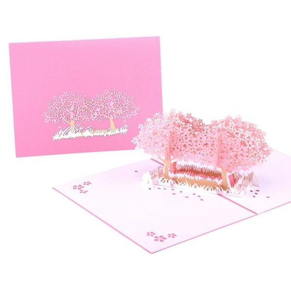 

greeting cards love 3d -up valentines day gift postcard with envelope stickers wedding invitation sakura anniversary