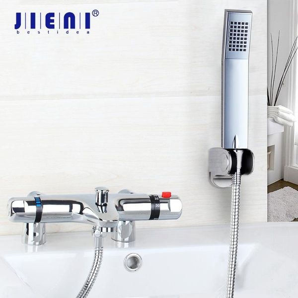 

wall mounted thermostatic basin mixer taps faucet set 1 handle bathroom sink chrome brass bathtub shower sets