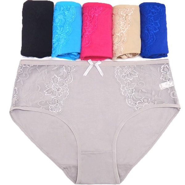 

women's panties women plus size mid rise lace pachwork briefs for girls underpant lingerie cotton underwear 2xl 3xl 4xl, Black;pink
