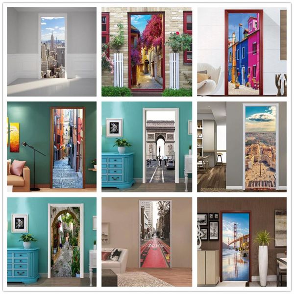 

other decorative stickers city track on the doors home design peel and stick wallpaper waterproof wall mural country road posters vinilo pue