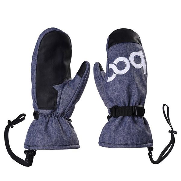 

ski gloves boodun three-color leather full finger anti-cold non-slip warmth waterproof and windproof sports outdoor