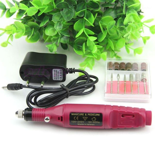 

us plug 220v 110v manicure pedicure set electric drill nail pen machine kit tool1